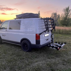 Bike rack for bus, E-Bike, Bike carrier, Bike mounting system, Towbar mounted bike rack - 3, 4 bikes, full tailgate opening, Mercedes Vito, V-class, Marco Polo, Ford Transit Tourneo Custom,