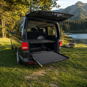 Trunk shelf 110 cm, Shelf with drawer, Pull-out drawer, Trunk installation, Sleeping system, Sleeping frame - VW T5 T6 T6.1 T7 Caravelle, Multivan, Transporter