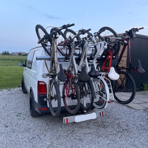 Bike rack for 4 - 5 - 6 bikes, 80kg 100kg 125kg 150kg Bike rack for large bikes MTB Mountain Electric Volkswagen T5 T6 T6.1 T7 Multivan Caravelle California