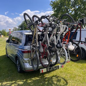 Bike rack for 5 bikes for 6 bikes, 80kg 100kg 125kg 150kg Bike rack for large bikes MTB Mountain Electric Volkswagen New Multivan T7 Multivan Family New California T7