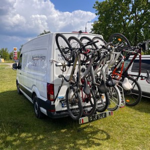 Bike rack for 5 bikes for 6 bikes for camper, 80kg 100kg 125kg 150kg Rack for large bikes MTB Mountain Electric Volkswagen Grand California, VW Crafter, Mercedes Sprinter