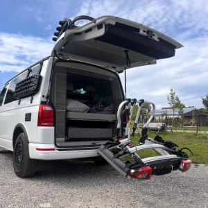 Bike rack for 3, 4 electric bikes / MTB - wide tire - VW Volkswagen Multivan, California, Caravelle T5 T6 T6.1