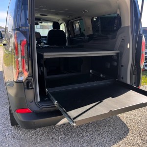 Trunk shelf 90cm, Shelf with drawer, Pull-out drawer, Trunk installation, Sleeping system, Sleeping frame - Ford Tourneo Custom, Transit Custom