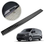 Black Rear bumper guard, Trunk edge protection strip MERCEDES V-CLASS, VITO - W447 2014-