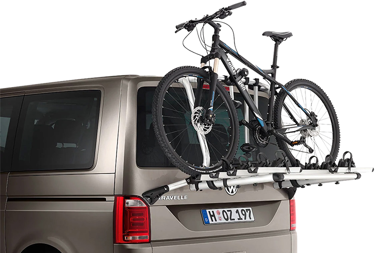 Bike rack for VW California, VW Multivan, VW Caravelle - Silver